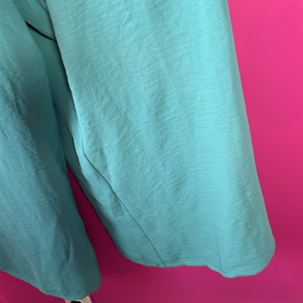 Vince Camuto teal wide leg cropped jumpsuit new - Picture 5 of 8